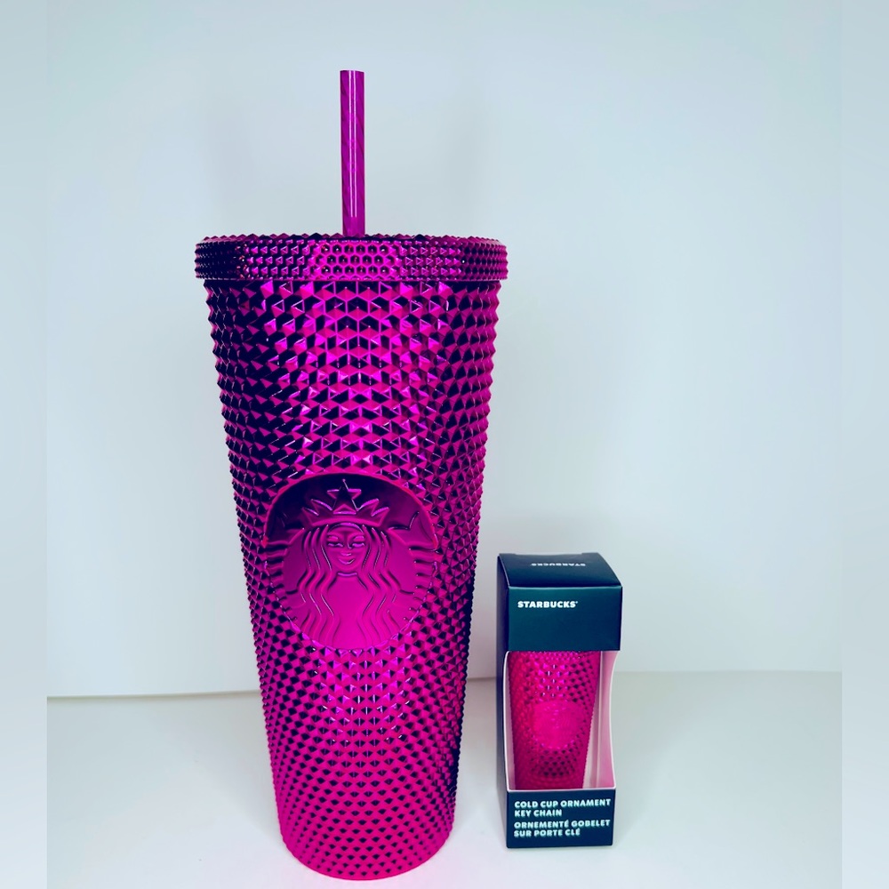 Starbucks Sangria Bling Plastic Cold Cup and plastic ornament